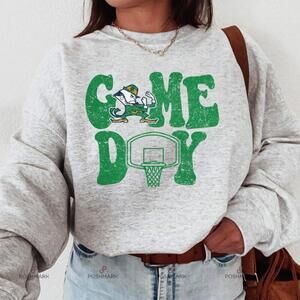 Col Notre Dame Fighting Irish Ncaa Division I Basket Sweatshirt Retro Vtg
